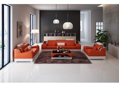 Ontwerp Bankstel Bank Bekleedbanken Leder 3+2 Zits Compleet Set Nieuw Modern
