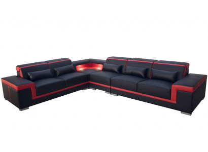 XXL Bank Hoek Leren Bank Woonlandschap Set Design Moderne Bank L-Vorm G8020B  XXL Bank Hoek Leren Bank Woonlandschap Set Design Moderne Bank L-Vorm G8020B