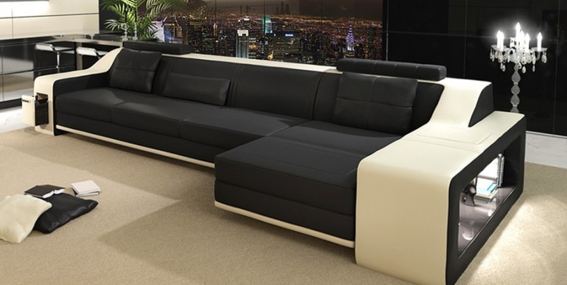 Ontwerp hoekbank bank met USB-bekleding zit hoekbank bankstellen leer textiel L-vorm