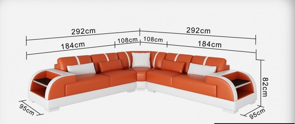 Leren bank bankstel woonlandschap hoekbank hoekbankstel ontwerp modern LED USB bank