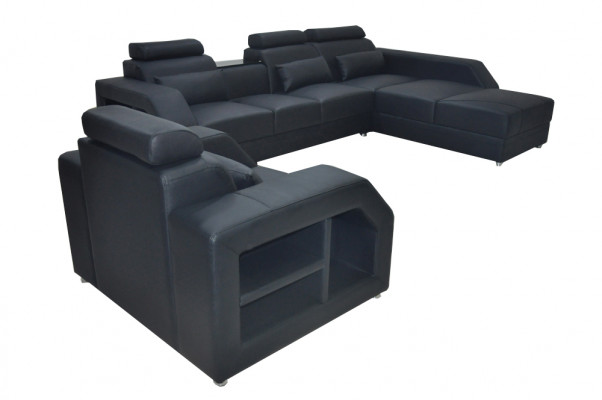 Leren hoekbankstel bankstellen banken gestoffeerde woonlandschap fauteuils hoek