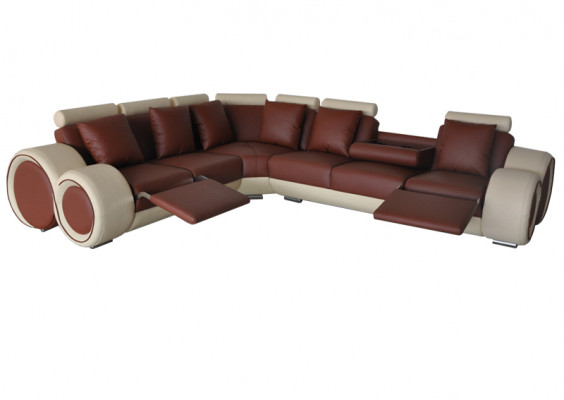 Leren bank Bank woonlandschap hoekbank hoekbank set design moderne bank A1163