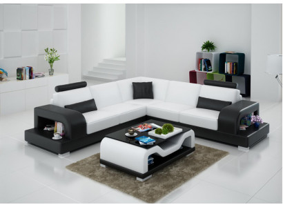 Moderne bank L-vormige kwaliteitsbank met hoogwaardige bekleding voor hoekopstellingen.