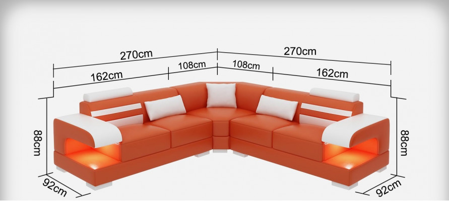 Leren Zachte Bank Woonlandschap Hoekbank Hoekstel Ontwerp Modern Bank USB