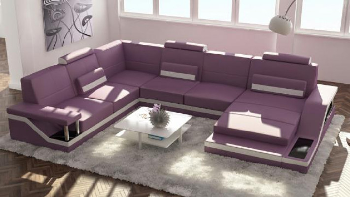 Ontwerper woonlandschap U-vorm met USB hoekbank bekledingsset hoekbank bank
