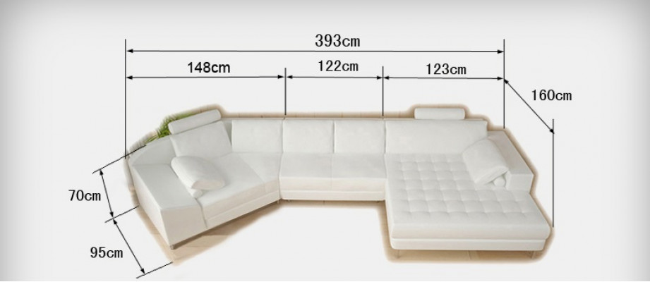 Lederen bankstel met USB woonlandschap hoekbank hoek bankstel ontwerp modern bankstel A1116