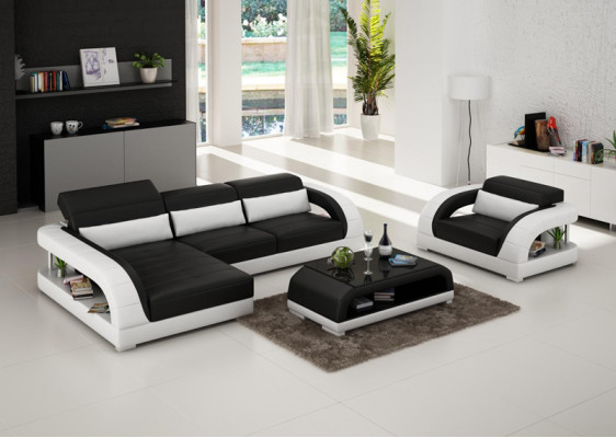 Leren bank Bank Woonlandschap Hoekbank Fauteuil Set Garnituur Design Bank USB Nieuw  Leren bank Woonlandschap Hoekbank Fauteuil Set Meubelset Design Bank USB Nieuw