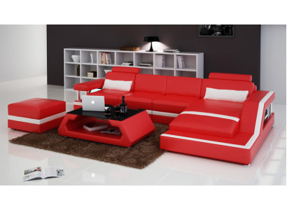 Leren bank Bank Woongebied Modern Hoek Decor Hoekbank Ontwerpgarnituur  Leren bank Woonkamer Modern Hoek Decor Hoekbank Ontwerpmeubilair