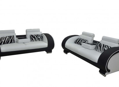 Bank Bank Zitkussen Complete Set 3+3 bankstellen Ontwerpbanken Leer