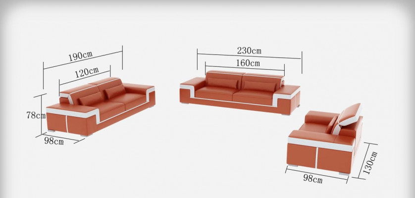 Sofa set Bank bank Bank bank 3+1+1 compleet set garnituren 3-delig.