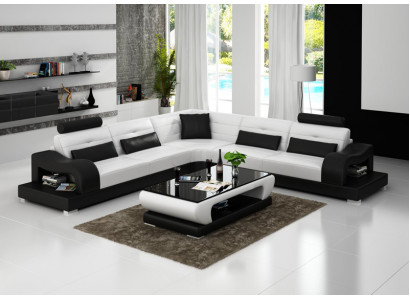 Leren bank bank woonlandschap decor hoek hoekbank modern meubilair ontwerp