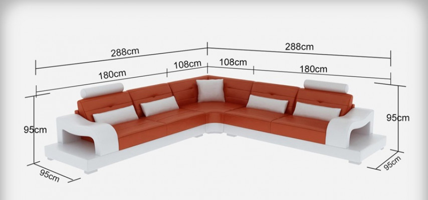 Leren bank bank woonlandschap decor hoek hoekbank modern meubilair ontwerp