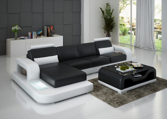 Leren bankstel bank woonlandschap hoekbank hoekstel design modern bankstel G8007C