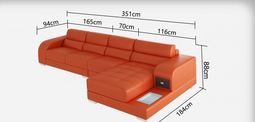 Stijlvol ontwerp. De zwarte L-vormige bank voor verfijning en comfort.