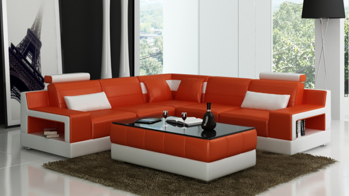 Moderne Designer Premium Leren Hoekbank Hoog comfort en tijdloze esthetiek