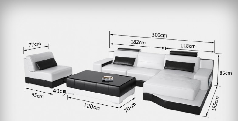 Elegant zwart designer hoekbank in L-vorm voor stijlvolle woonruimtes.