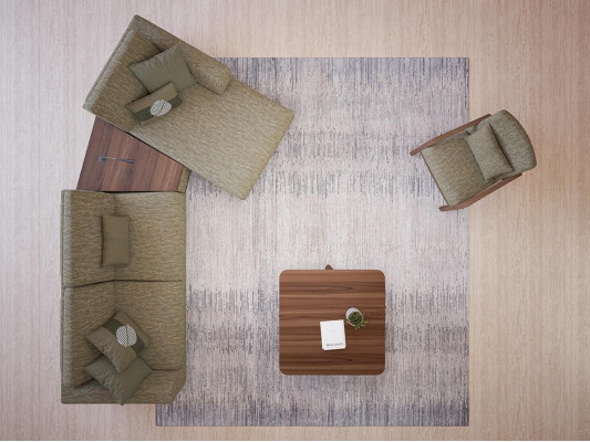 Woonkamerset 2-delig compleet hoekbank L-vorm relaxmeubels fauteuil modern textiel