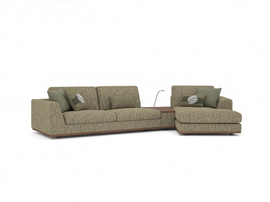 Woonkamerset 2-delig compleet hoekbank L-vorm relaxmeubels fauteuil modern textiel