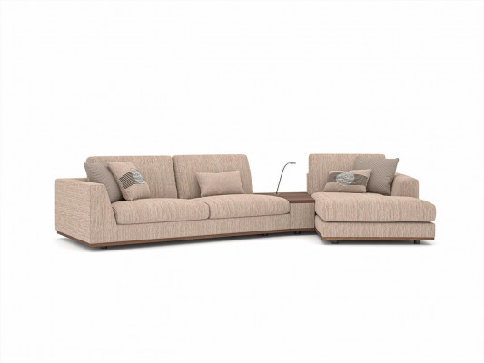 Ontwerper Beige Bankstellen L-vormige Gestoffeerde meubels Hoekbank Nieuwe Luxe Fauteuil Woonkamer