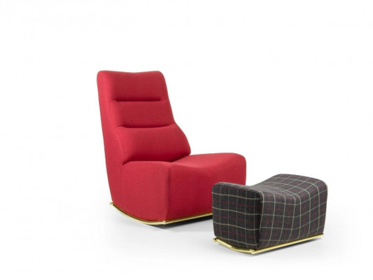 Woonkamerset 2-delige fauteuil met voetenbank zitmeubelen moderne inrichting