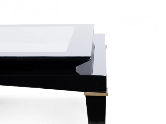 Zwarte salontafel woonkamer luxe design meubels koffietafel tafel nieuw