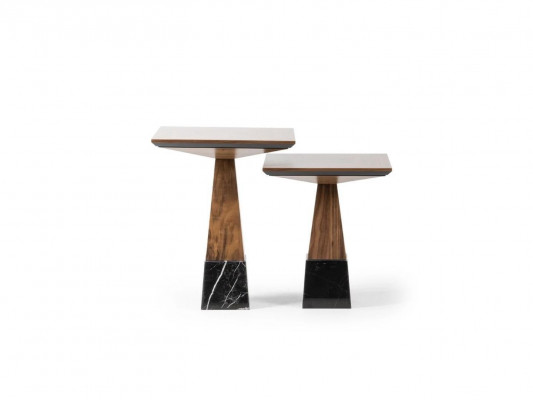 2x Bijzettafel Hout Salontafel Woonkamer Luxe Design Meubels Inrichting