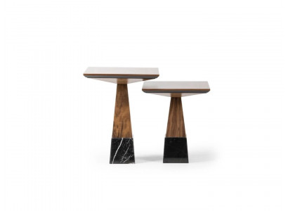 2x Bijzettafel Hout Salontafel Woonkamer Luxe Design Meubels Inrichting