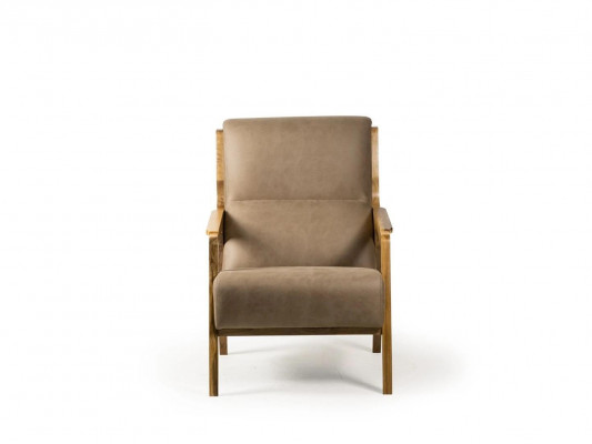 Ontwerp Grijze Fauteuil Woonkamer Gestoffeerd Leer Luxe Zitmeubels
