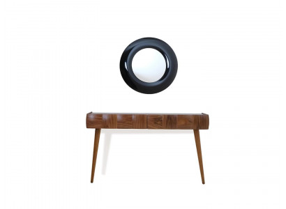 Console Dressoir Moderne Houten Bijzettafel met Spiegel Luxe Woonkamer