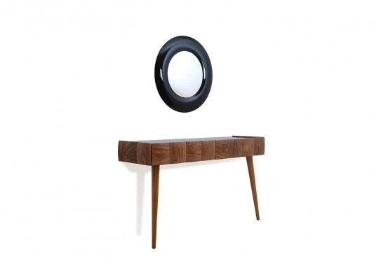 Console Dressoir Moderne Houten Bijzettafel met Spiegel Luxe Woonkamer