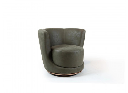 Moderne grijze fauteuil, gestoffeerd meubilair, woonkamer ontwerp bank, gestoffeerde stoel