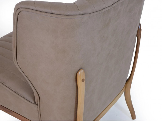 Grijze fauteuil ontwerper zitbank moderne woonkamer bekleding nieuw