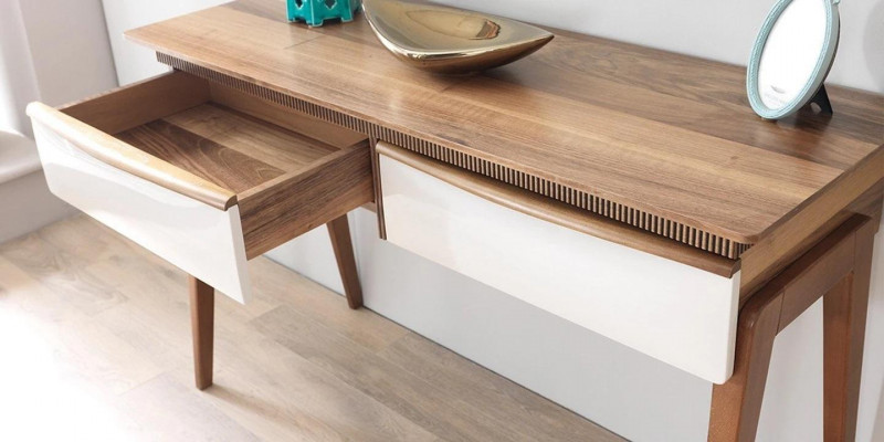 Woonkamer Bruin Console Tafel Modern Hout Tafel Console Luxe Ontwerp