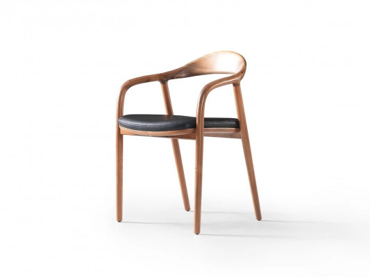 Designerstoel Hout Luxe Fauteuil Gestoffeerde Stoelen Eetkamer Leder