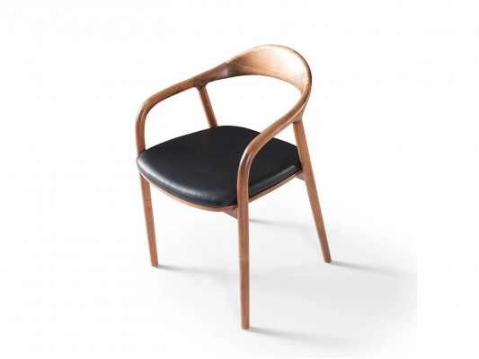Designerstoel Hout Luxe Fauteuil Gestoffeerde Stoelen Eetkamer Leder