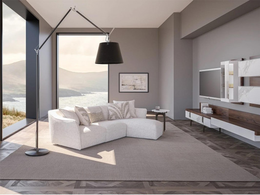 Eckbank Wit Bank L-vorm Ontwerper Modern Woonkamer Nieuw