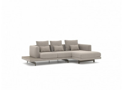 Designer Grijze Bank Bank L-vorm Modern Hoekbank Meubilair Woonkamer