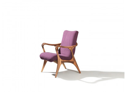 Ontwerp zitmeubels Paarse fauteuil Bank Zitkamer Hout Modern Gestoffeerd Textiel