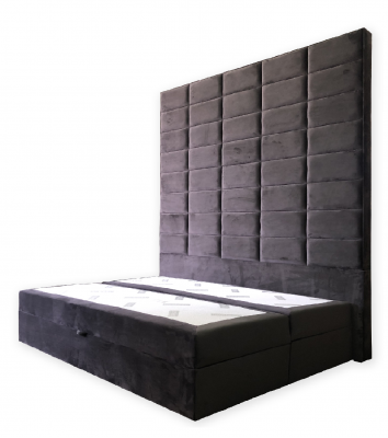 Tweepersoons gestoffeerd bed bruin 180x200 bedden luxe design meubels wandpaneel nieuw.