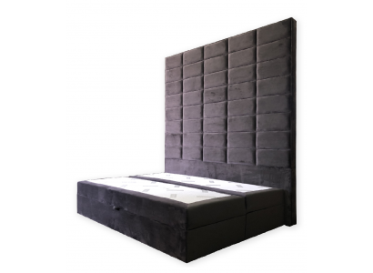 Tweepersoons gestoffeerd bed bruin 180x200 bedden luxe design meubels wandpaneel nieuw.