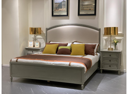 Slaapkamer set Bed + 2x nachtkastje commode Bedden Tweepersoonsbed Meubels 3-delig. Hout