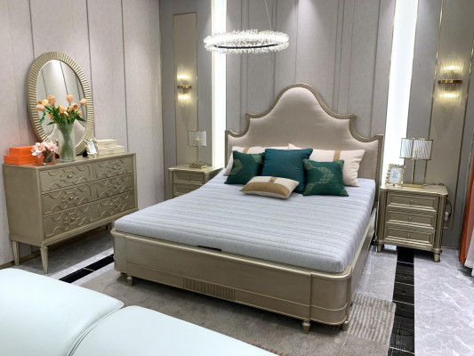 Ontwerp Dubbel Hotel Bed Slaapkamer Houten Meubels Bedbekleding Hout 180x200 Nieuw.