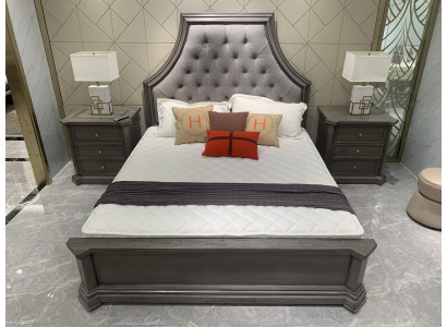 Slaapkamer set Bed + 2x Nachtkastje Bedden Tweepersoonsbed Meubels Chesterfield Nieuw