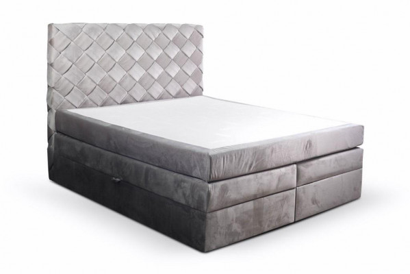 Boxspringbed met opbergruimte matras bedden Chesterfield slaapkamer.
