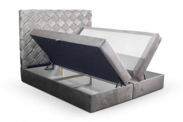 Boxspringbed met opbergruimte matras bedden Chesterfield slaapkamer.