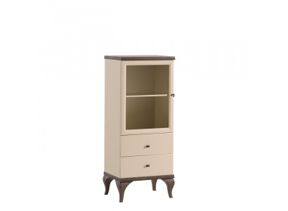 Glas Kast Woonkamer Kasten Dressoir Beige Vitrine Meubels Hout