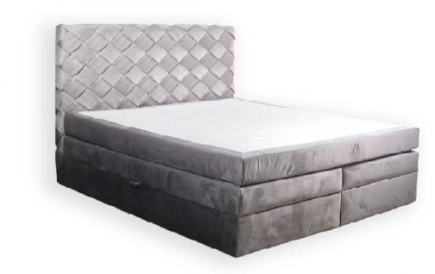 Boxspringbed Lederen bed 180x200cm Hotel Tweepersoonsbed Luxe Bedden Modern Nieuw