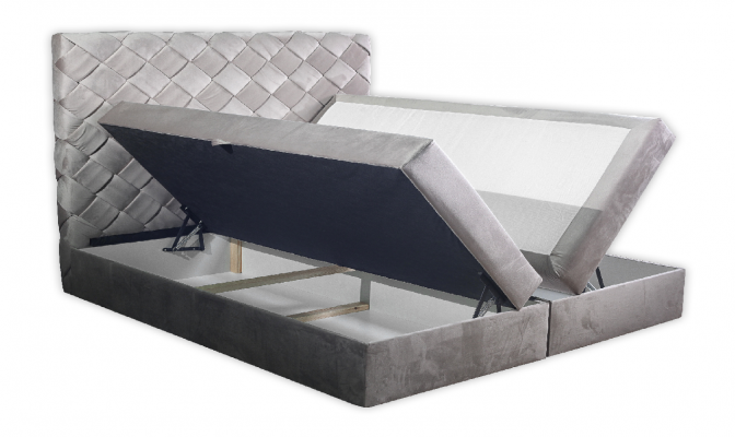 Boxspringbed Lederen bed 180x200cm Hotel Tweepersoonsbed Luxe Bedden Modern Nieuw