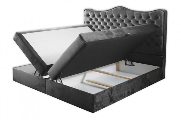 Boxspringbed Bedden Bekleding Bed Hotel Leder Textiel Stof 180x200cm Fluweel Meubels