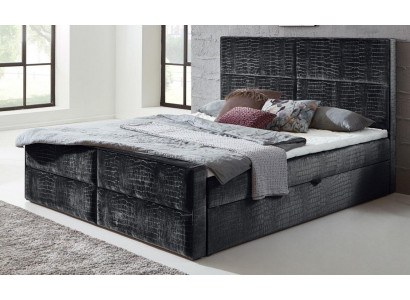 Boxspring Bed Lederen Bed 200x200cm Hotel Tweepersoonsbed Luxe Bedden Modern Nieuw